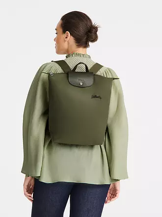 LONGCHAMP | Le Pliage Rucksack Medium, Chataigne | dunkelgrün